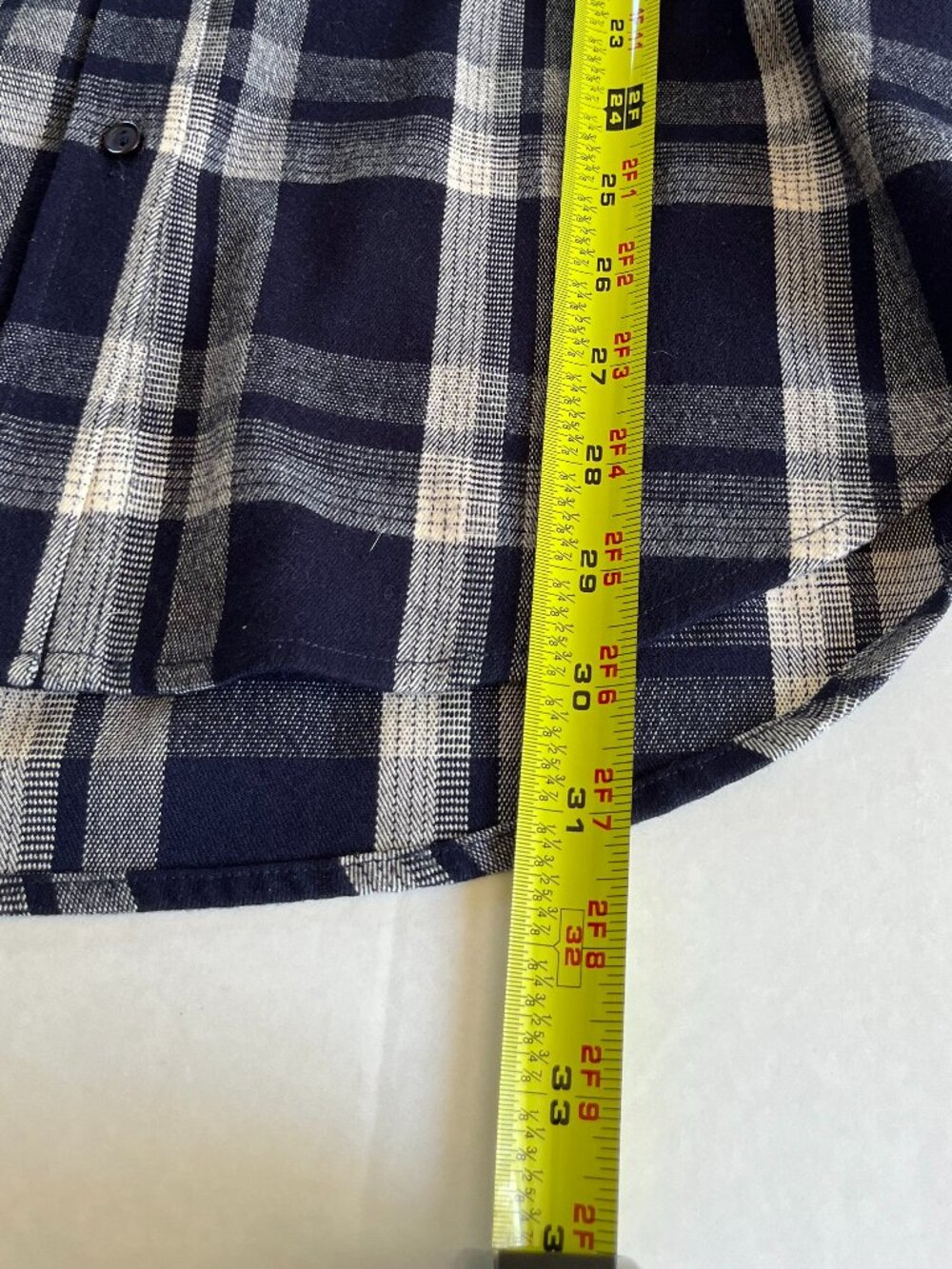 Lulus Sz S Navy Blue Plaid Shirt flannel Midi Dress with pockets Button down - Picture 9 of 10